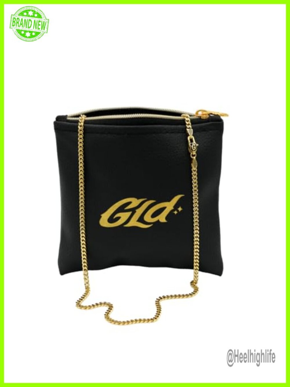 Gold-Plated Cuban Link Chain Necklace 20" with Storage Pouch